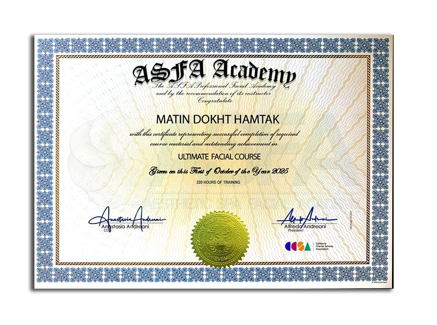 ASFA Facial Academy online facial certification